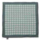 Green Adolfo IMS Medallion 33cm Pocket Square - Tie Doctor